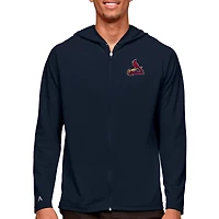 Sweat à capuche zippé Antigua Navy St. Louis Cardinals Legacy pour homme