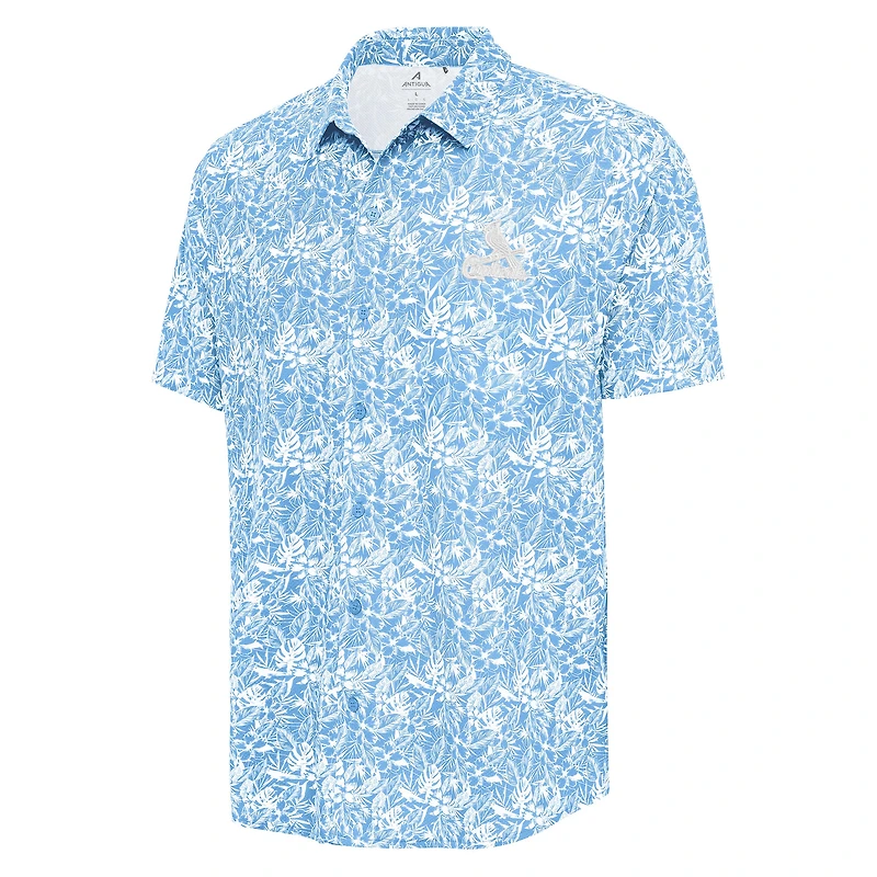 Men's Antigua Powder Blue St. Louis Cardinals Resort Button-Up Shirt