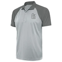 Men's Antigua Silver St. Louis Cardinals Metallic Nova Polo