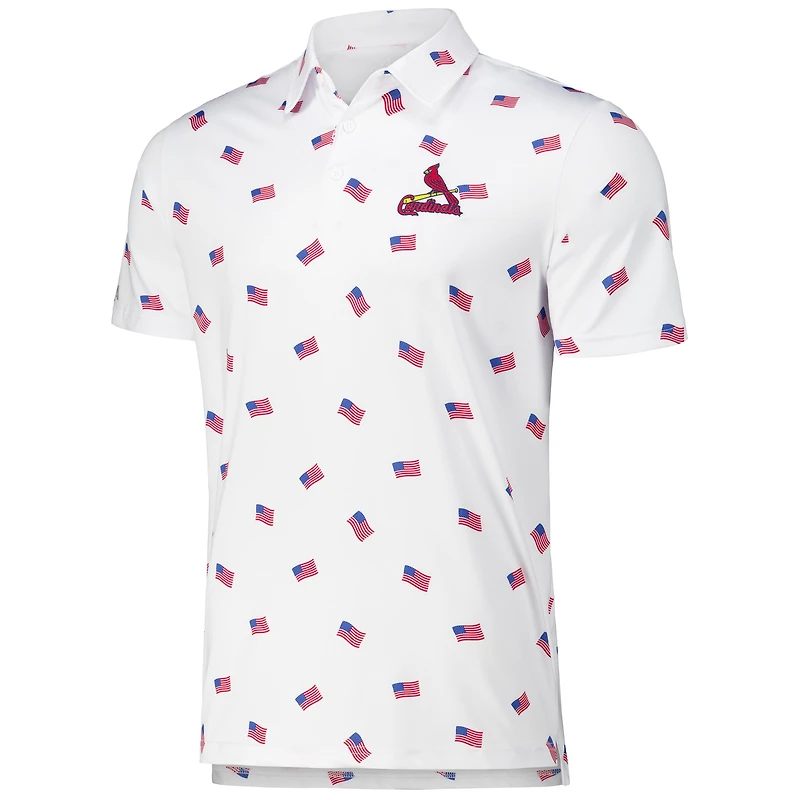 Men's Antigua White St. Louis Cardinals  Americana Polo