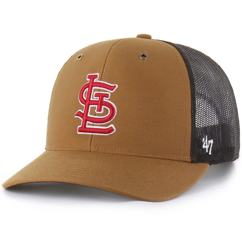 Casquette ajustable Carhartt x '47 Brown pour homme, motif Cardinals de Saint-Louis