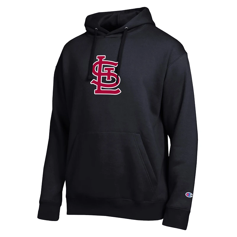 Sweat à capuche Champion noir pour homme avec logo brodé All Star des Cardinals de Saint-Louis
