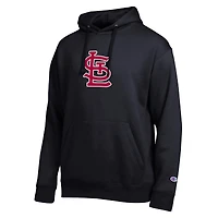 Sweat à capuche Champion noir pour homme avec logo brodé All Star des Cardinals de Saint-Louis
