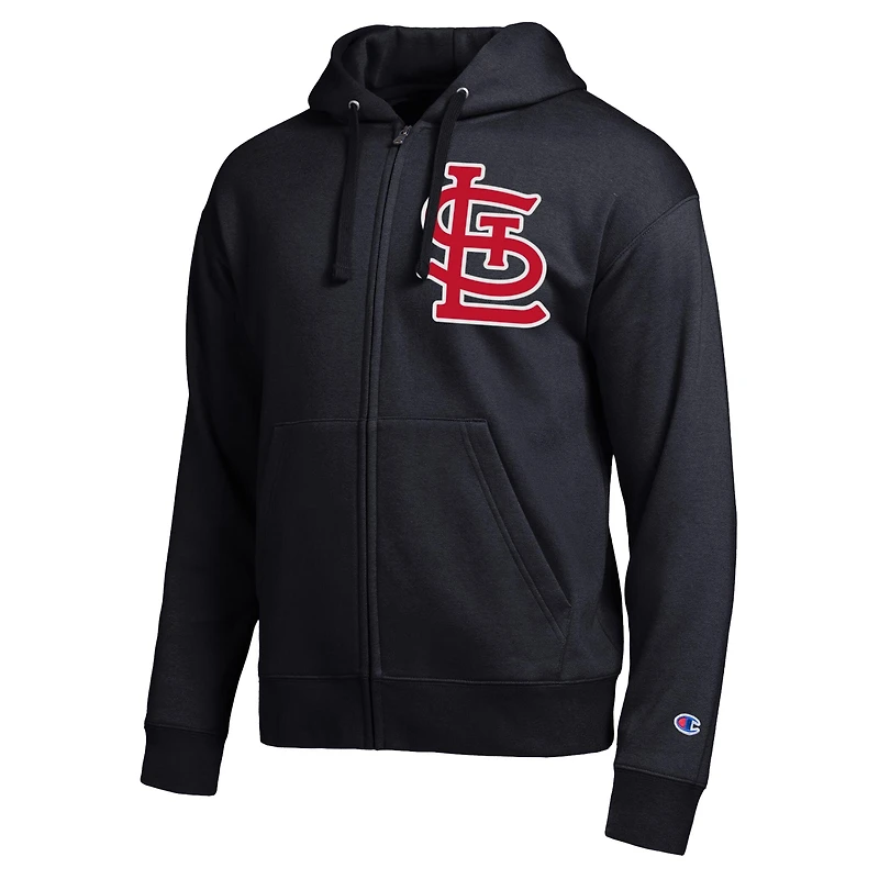 Sweat à capuche zippé noir Champion pour homme, modèle All-Star des Cardinals de Saint-Louis
