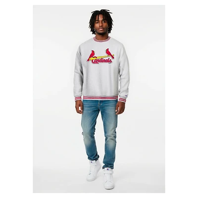 Sweat-shirt Champion pour homme, gris chiné, St. Louis Cardinals, Reverse Weave