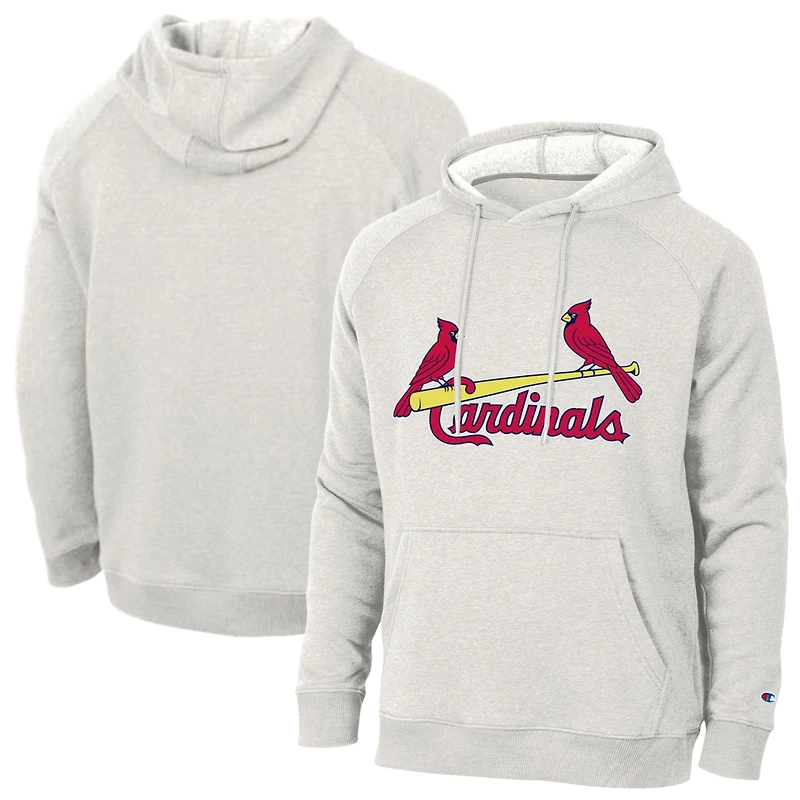 Sweat à capuche raglan Tri-Blend gris chiné ultra clair Champion pour homme, modèle Triumph des Cardinals de Saint-Louis.