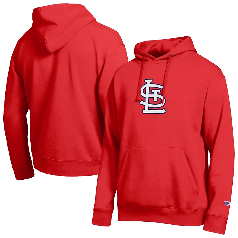 Sweat à capuche Champion rouge pour homme avec logo brodé All Star des Cardinals de Saint-Louis