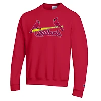Sweat-shirt Champion rouge St. Louis Cardinals Powerblend Wordmark pour homme