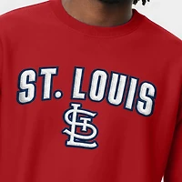 Men's Champion  Red St. Louis Cardinals Reverse Weave Chenille Sweatshirt