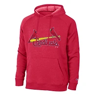 Sweat à capuche raglan Champion rouge St. Louis Cardinals Triumph Tri-Blend pour homme