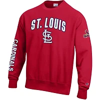 Sweat-shirt en chenille tissée inversée Champion Scarlet St. Louis Cardinals pour homme