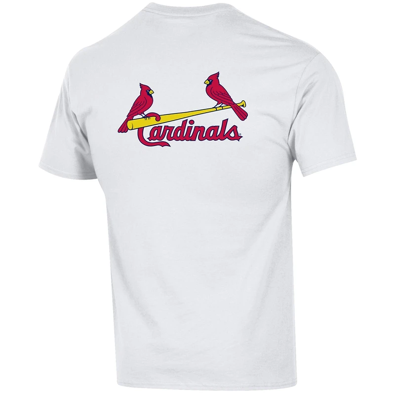 Men's Champion White St. Louis Cardinals 3-Hit Jersey T-Shirt