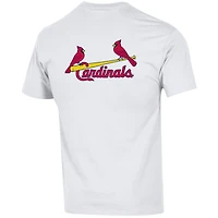 Men's Champion White St. Louis Cardinals 3-Hit Jersey T-Shirt