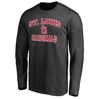 T-shirt à manches longues Heart & Soul pour homme, couleur charbon, des Cardinals de Saint-Louis