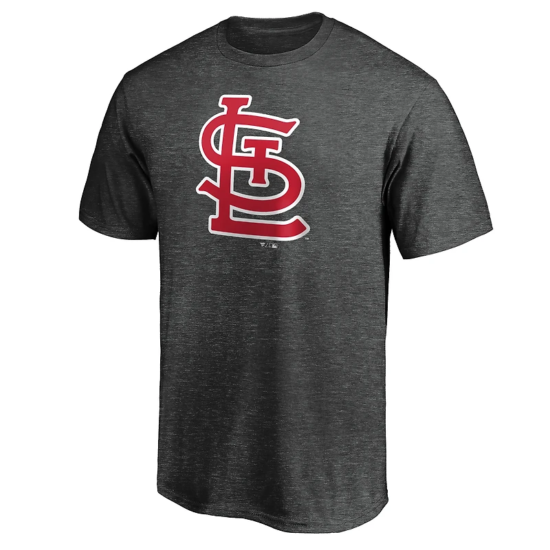 Men's  Charcoal St. Louis Cardinals Official Logo T-Shirt