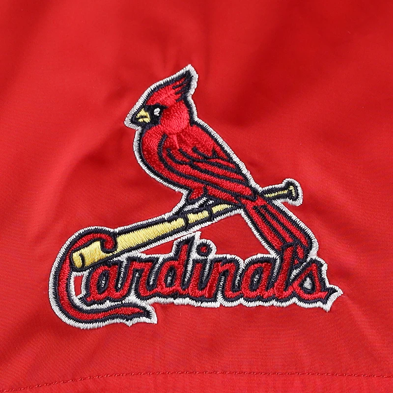 Veste coupe-vent à glissière pleine longueur Columbia Navy/Red St. Louis Cardinals Omni-Shade Flash Forward Challenger pour homme