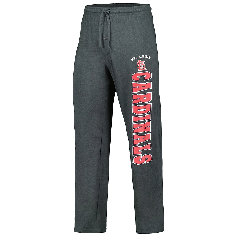 Men's Concepts Sport Charcoal/Red St. Louis Cardinals Meter Top & Pants Sleep Set