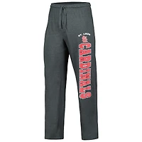 Men's Concepts Sport Charcoal/Red St. Louis Cardinals Meter Top & Pants Sleep Set
