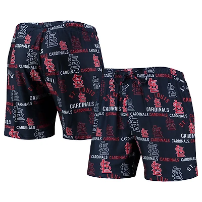 Concepts Sport Bleu marine St. Louis Cardinals Flagship Allover Print Knit Shorts pour homme