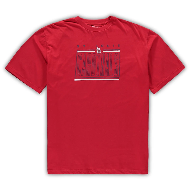 Ensemble de pyjama t-shirt et short pour hommes Concepts Sport rouge/marine St. Louis Cardinals Tailles Big & Tall