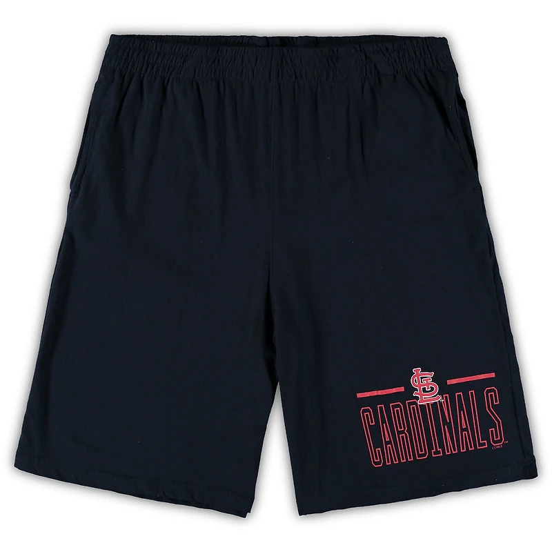 Ensemble de pyjama t-shirt et short pour hommes Concepts Sport rouge/marine St. Louis Cardinals Tailles Big & Tall