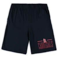 Ensemble de pyjama t-shirt et short pour hommes Concepts Sport rouge/marine St. Louis Cardinals Tailles Big & Tall