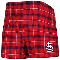 Concepts Sport Boxer en flanelle St. Louis Cardinals Ledger rouge/bleu marine pour homme