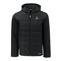 Men's Cutter & Buck Black St. Louis Cardinals Evoke Hybrid Eco Softshell Recycled Full-Zip Hoodie Jacket