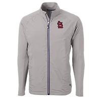 Veste zippée intégrale en tricot écologique Adapt pour homme, coupe-vent et gris des Cardinals de Saint-Louis, grande taille