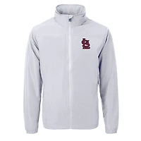 Veste zippée intégrale en tissu recyclé Charter Eco pour homme, grise, Cutter & Buck, des Cardinals de Saint-Louis