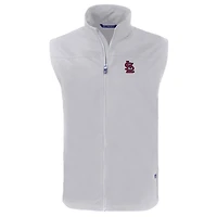 Men's Cutter & Buck Gray St. Louis Cardinals Charter Eco Recycled Full-Zip Vest