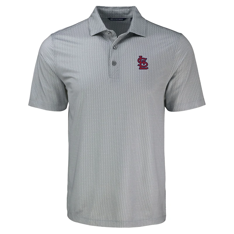 Men's Cutter & Buck Gray St. Louis Cardinals Pike Eco Shadow Check Print
