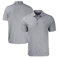 Men's Cutter & Buck Heather Charcoal St. Louis Cardinals Big Tall Forge Eco Stripe Stretch Recycled Polo