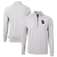Pull-over zippé en tricot extensible recyclé Adapt Eco Knit pour homme, gris chiné, des Cardinals de Saint-Louis, taille grande et