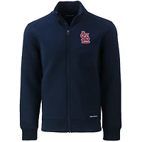 Veste zippée intégrale recyclée Roam pour homme, bleu marine, des Cardinals de Saint-Louis, coupe Cutter & Buck, couleur grande taille