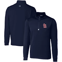 Pull-over extensible à quart de zip pour homme, bleu marine, Cutter & Buck, St. Louis Cardinals, grandes tailles