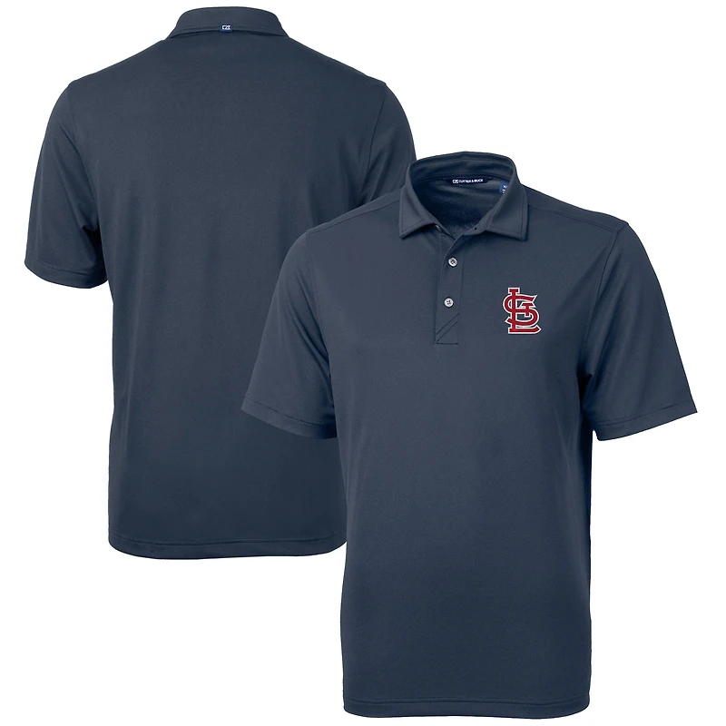 Men's Cutter & Buck Navy St. Louis Cardinals Big Tall Virtue Eco Pique Recycled Polo