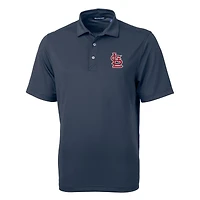 Polo recyclé Virtue Eco Pique bleu marine pour homme, Cutter & Buck, des Cardinals de Saint-Louis, grande taille