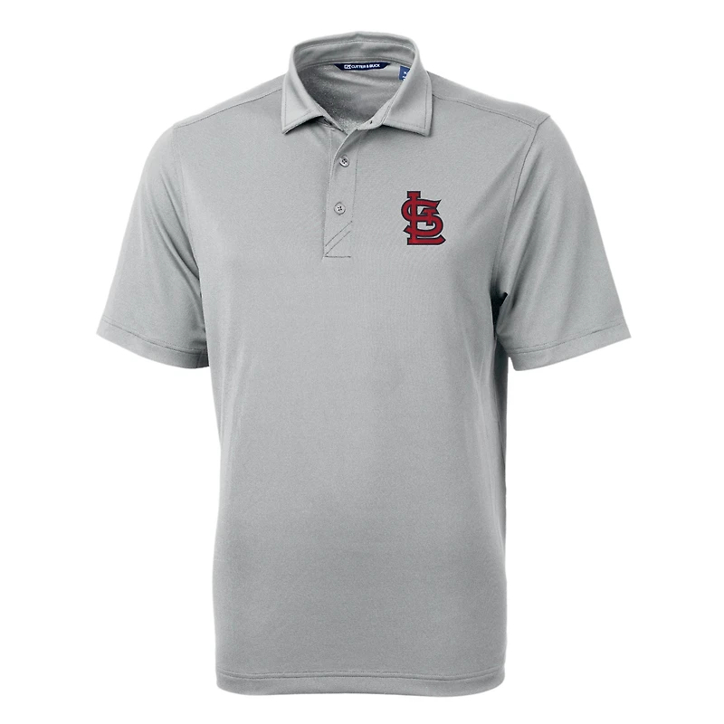 Men's Cutter & Buck  Pewter St. Louis Cardinals Big Tall Virtue Eco Pique Recycled Polo