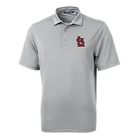 Men's Cutter & Buck  Pewter St. Louis Cardinals Big Tall Virtue Eco Pique Recycled Polo