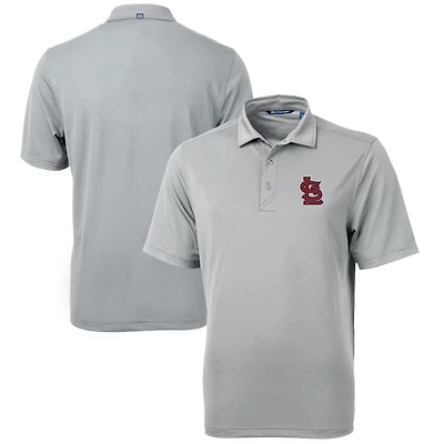 Men's Cutter & Buck  Pewter St. Louis Cardinals Big Tall Virtue Eco Pique Recycled Polo