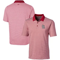 Men's Cutter & Buck  Red St. Louis Cardinals Forge Tonal Stripe Stretch Polo