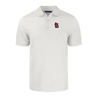 Polo Cutter & Buck pour homme, blanc/gris, St. Louis Cardinals, grandes tailles, imprimé éco-symétrique Pike, en tissu recyclé extensible, tailles.