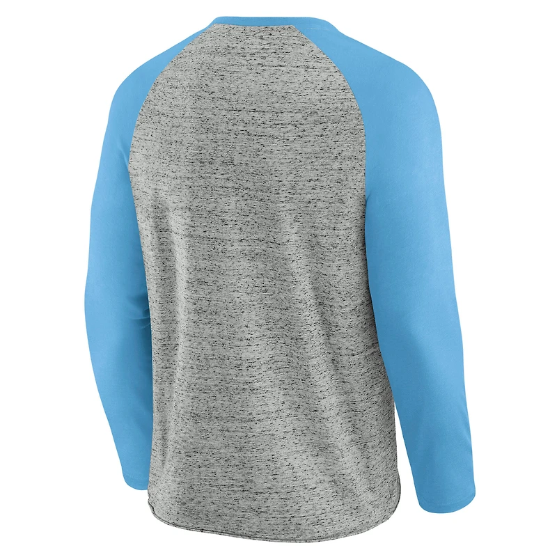 Men's Darius Rucker Collection by Fanatics Heather Gray St. Louis Cardinals Raw Edge Raglan Long Sleeve Baseball T-Shirt
