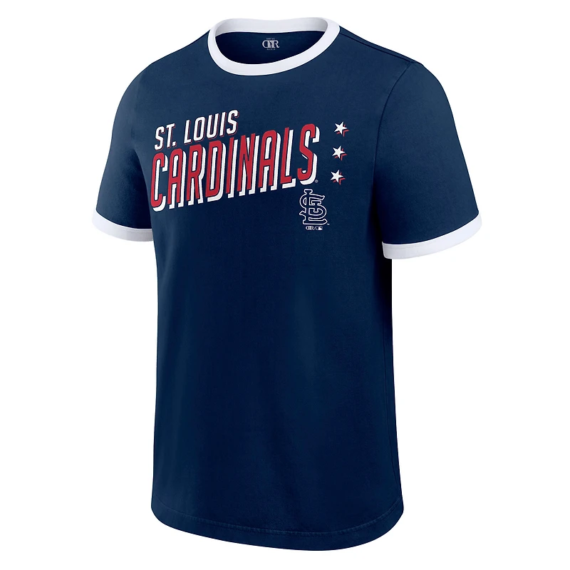 Men's Darius Rucker Collection by Fanatics  Navy St. Louis Cardinals Americana Washed Ringer T-Shirt