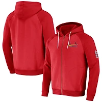 Collection Darius Rucker pour homme par Fanatics Red St. Louis Cardinals Raglan Full-Zip Hoodie