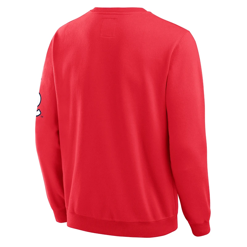 Men's Darius Rucker Collection by Fanatics Red St. Louis Cardinals Washed Crew Neck Pullover Sweatshirt