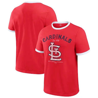 Men's Darius Rucker Collection by Fanatics  Red St. Louis Cardinals Washed Ringer T-Shirt