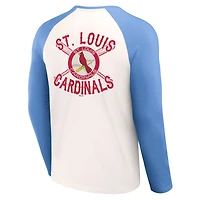 Men's Darius Rucker Collection by Fanatics  White/Light Blue St. Louis Cardinals Team Color Raglan T-Shirt