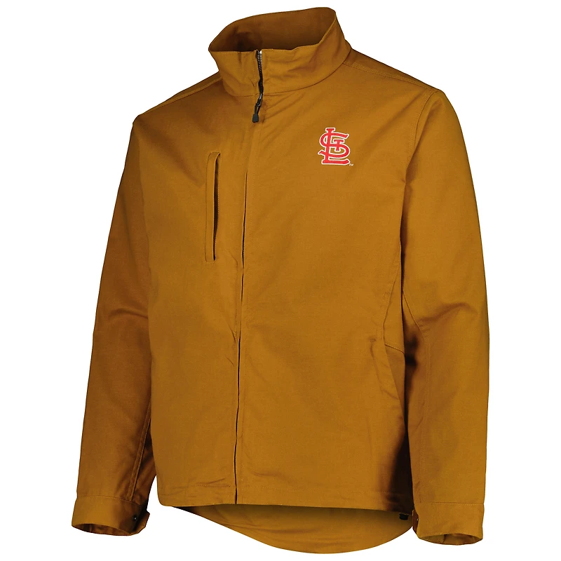 Men's Dunbrooke Tan St. Louis Cardinals Journey Tri-Blend Full-Zip Jacket